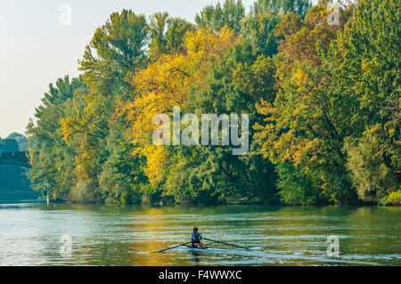 Italy Piedmont Turin 23th October 2015 Autumn in Valentino Park - Canoes Credit:  Realy Easy Star/Alamy Live News Stock Photo