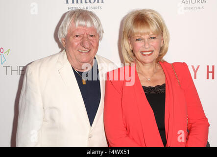 The Beverly Hilton 60th 'diamond' anniversary celebration at the Aqua Star Pool  Featuring: Guests Where: Los Angeles, California, United States When: 21 Aug 2015 Stock Photo