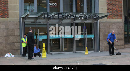 Guildford,Surrey Friday 23rd October 2015   Seven People Hit by a vehicle in Guildford town centre outside the Friary Centre GV showing the scene  of the vehicle and Police carrying out work to find out what has happened   ©UKNIP Stock Photo