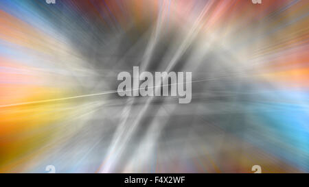 Abstract motion blur background with smooth transition from black-and-white to the color. Graphic pattern Stock Photo
