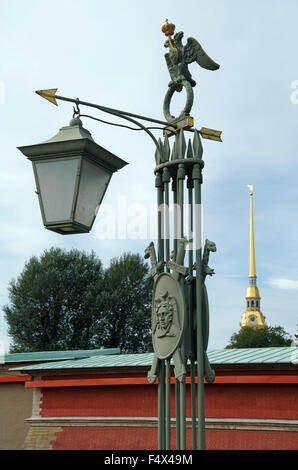 St Petersburg, Lamp post on Ionannovskiy bridge Stock Photo