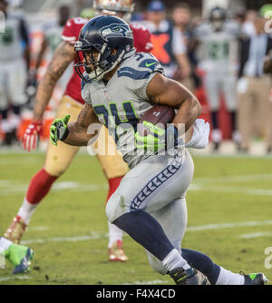 Seattle Seahawks running back Thomas Rawls (34) runs against the ...