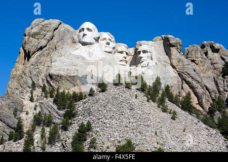 Mount Rushmore National Memorial is located in southwest South Dakota, USA. Stock Photo