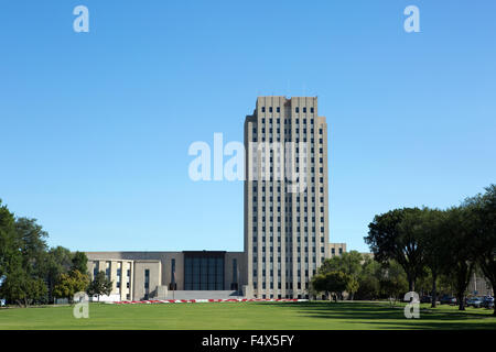 North Dakota State Capitol is located in Bismarck, North Dakota, USA. Stock Photo