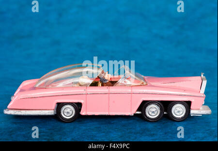 The iconic Lady Penelope with chauffeur Parker in FAB 1, a modified pink Rolls Royce from 1960s British television series Thunderbirds Stock Photo