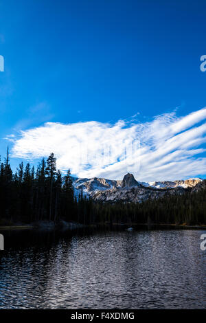 Twin Lakes in Mammoth Lakes California in the Eastern Sierra Nevada mountains of California Stock Photo