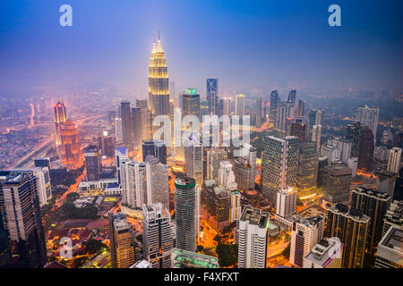 Kuala Lumpur, Malaysia city skyline. Stock Photo