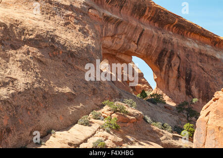 Double O Arch, Arches NP, Utah, USA Stock Photo