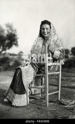 Costume Traditional Albanian in Spezzano Albanese, Calabria, Italy Stock Photo