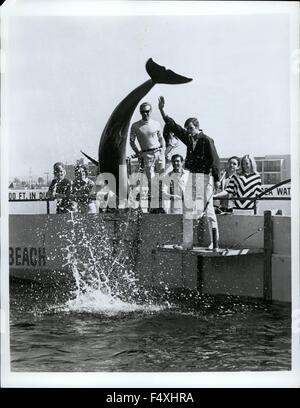 1972 - St. Pete Beach, Fla. - Set your camera for action when you visit the Aquatarium at St. Pete Beach, on Florida's West Coast. It's the world's largest aqua-theatre featuring trained porpoise, sea lions and more than 200 different species of fish which can be seen through the 120 observation windows in the main, three-story high tank holding 1,243,000 gallons of water. © Keystone Pictures USA/ZUMAPRESS.com/Ģ����ý Live News Stock Photo
