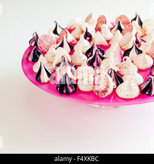 homemade meringue on a plate Stock Photo