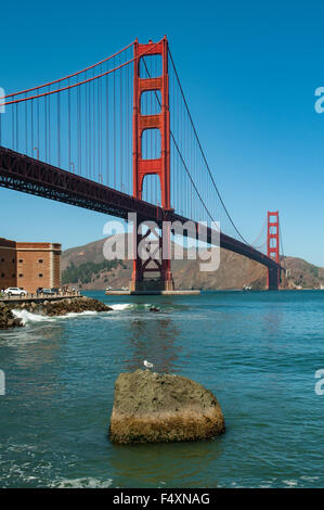 Golden Gate Bridge from Fort Point, San Francisco, California, USA Stock Photo