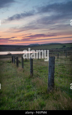 Sunset over Colliford Lake on Bodmin Moor Stock Photo