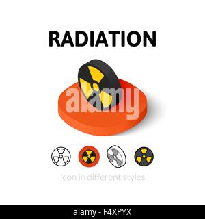 Radiation icon in different style Stock Vector