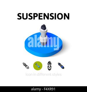 Suspension icon in different style Stock Vector