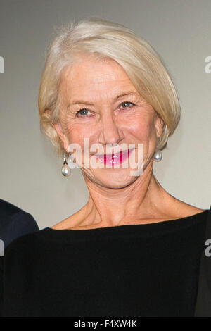 Tokyo, Japan. 24th Oct, 2015. British actress Helen Mirren attends a stage greeting for the movie ''Woman in Gold'' at TOHO CINEMAS in Roppongi on October 24, 2015, Tokyo, Japan. The film will be released in Japanese theaters on November 27. The screening is part of the 28th Tokyo International Film Festival which is one of the biggest film festivals in Asia and runs from October 22 to Saturday 31. Credit:  Rodrigo Reyes Marin/AFLO/Alamy Live News Stock Photo
