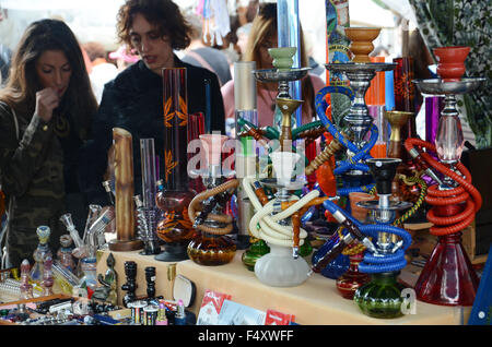 Punta Arabi, hippy market at Es Canar on Ibiza Stock Photo