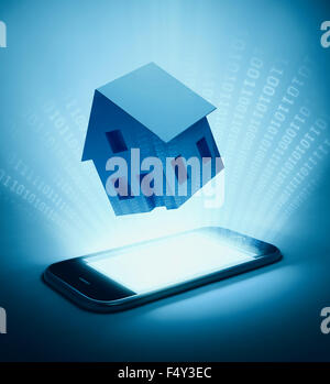 Home automation background - intelligent house concept Stock Photo