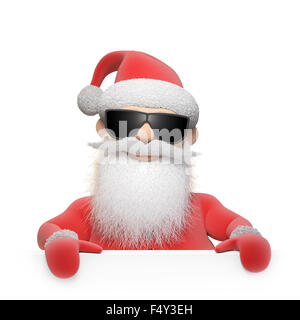Stylized Santa Claus character - Christmas background illustration Stock Photo