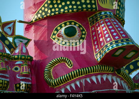 The statue of Ravan on Dussera was taken in Mumbai Chowpatty, India Stock Photo