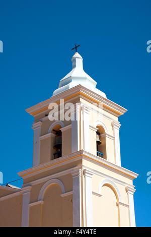 Tower of the church in San Carlos in northern Argentina Stock Photo