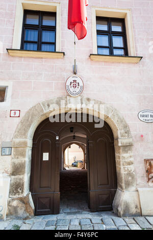 BRATISLAVA, SLOVAKIA - SEPTEMBER 23, 2015: Embassy of the Sovereign Military Hospitaller Order of St. John of Jerusalem of Rhode Stock Photo