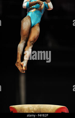 Glasgow, Scotland, UK. 24th Oct, 2015. YAMILET PENA ABREU from the Dominican Republic, competes on vault during the preliminary round of the 2015 World Gymnastics Championships. Credit:  Amy Sanderson/ZUMA Wire/Alamy Live News Stock Photo