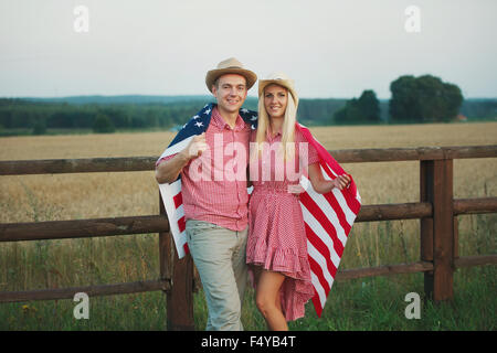 happy family in country style Stock Photo