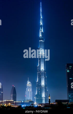 DUBAI, UAE - NOVEMBER 13: Burj Khalifa on November 13, 2012 in Dubai, UAE. Burj Khalifa is currently the tallest building in the Stock Photo