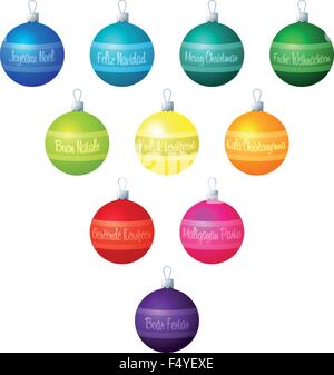 Christmas bauble set in vector format. Stock Vector