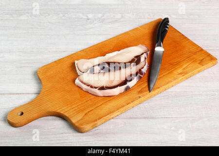 Blue Shark Cooking Stock Photo