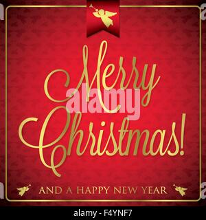 Typographic Christmas card in vector format. Stock Vector