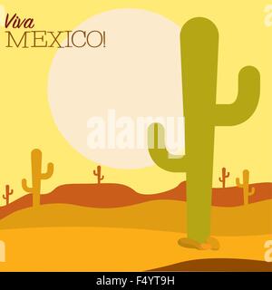 Desert Cinco De Mayo card in vector format. Stock Vector