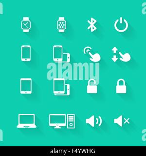 app flat icons set Stock Vector