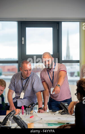 The Entrepreneurial-spark small business training day at Trinity Quay, Bristol - a brainstorming session UK Stock Photo