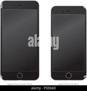 isolated black smartphone in vector format Stock Vector