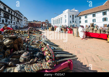 Many souvenirs are sold at Durbar Square Stock Photo