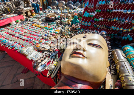 Many souvenirs are sold at Durbar Square Stock Photo