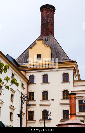 travel to Brno city - building of the old brewery in Brno, Czech Stock Photo