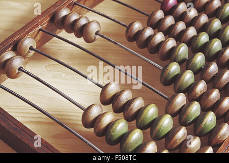 Old wooden abacus Stock Photo