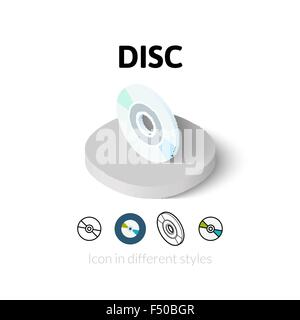 Disc icon in different style Stock Vector