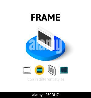 Frame icon in different style Stock Vector