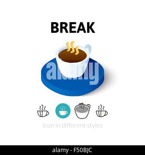 Break icon in different style Stock Vector