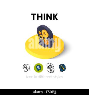 Think icon in different style Stock Vector