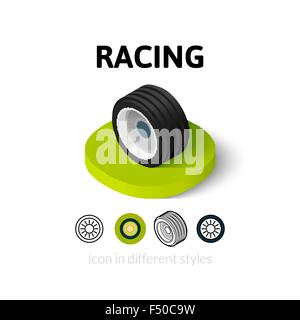 Racing icon in different style Stock Vector