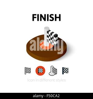 Finish icon in different style Stock Vector