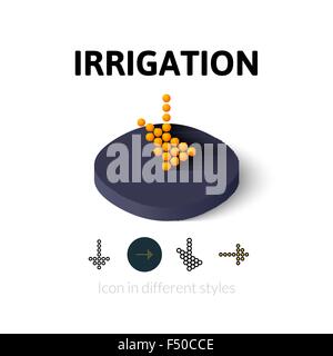 Irrigation icon in different style Stock Vector