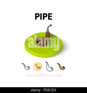 Pipe icon in different style Stock Vector