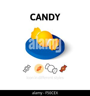Candy icon in different style Stock Vector