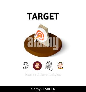Target icon in different style Stock Vector